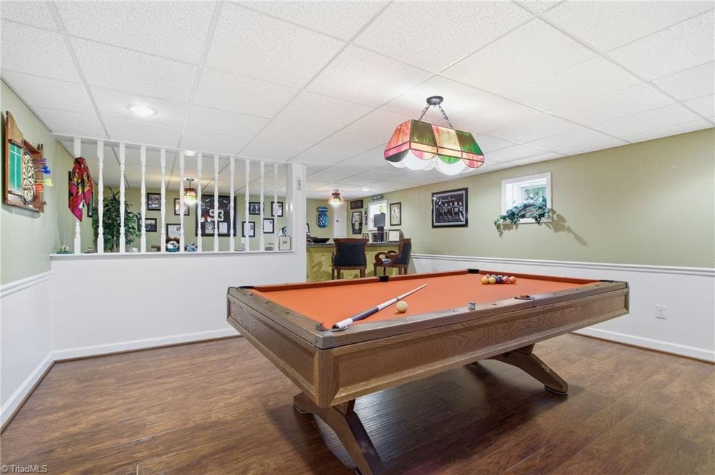 Pool table / Game Room in basement - 1515 Holly Circle, Wilkesboro NC 28697, Wilkesboro
