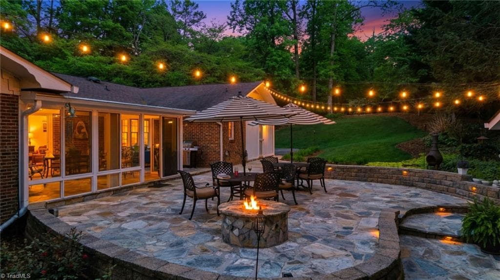 Propane run for gas fire-pit and gas grill - 1515 Holly Circle, Wilkesboro NC 28697, Wilkesboro