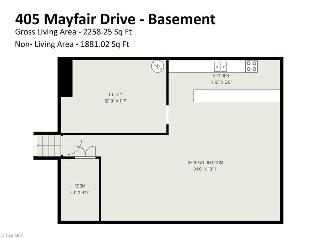 Stick/Site Built at 405 Mayfair Drive, Winston-Salem NC 27105, Winston-Salem, photo 35 of 36