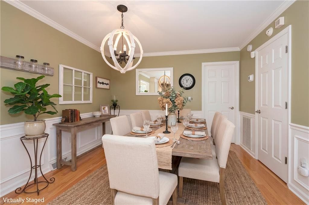 Virtually staged dining room - 103 Camille Court, King NC 27021, King