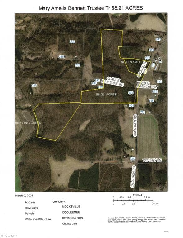 GIS Aerial Map - 833 Calahaln Road, Mocksville NC 27028, Mocksville