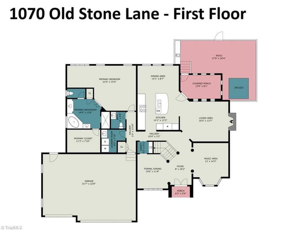 Stick/Site Built at 1070 Old Stone Lane, Kernersville NC 27284, photo 47 of 48