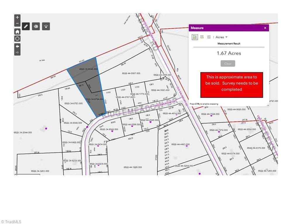 1.67 Acres Lot #15 Ridgemeadow Drive, Winston-Salem NC 27127