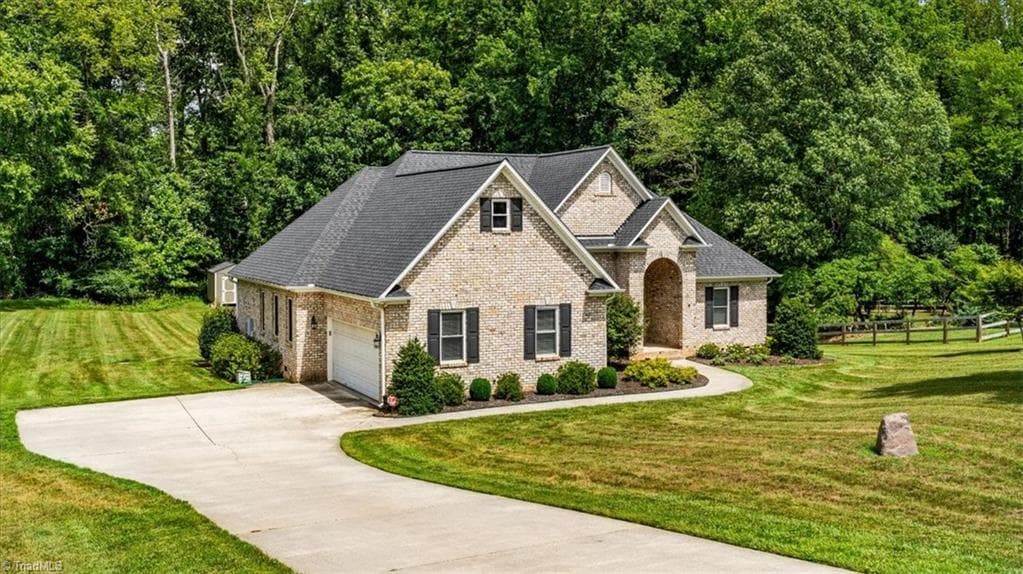 Driveway Elevation - 592 Carson Ridge Drive, Oak Ridge NC 27310, Oak Ridge