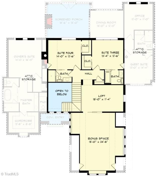 2nd Floor Plan - 1211 Sturbridge Avenue, High Point NC 27262, High Point