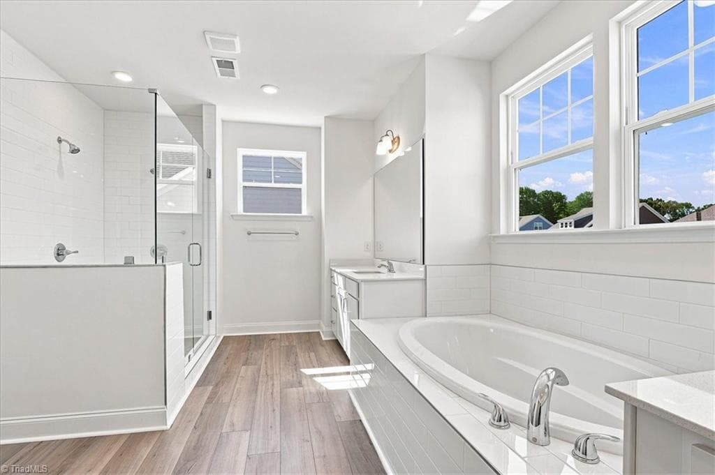 Primary Bathroom - 451 Parklane Drive, Gibsonville NC 27249, Gibsonville