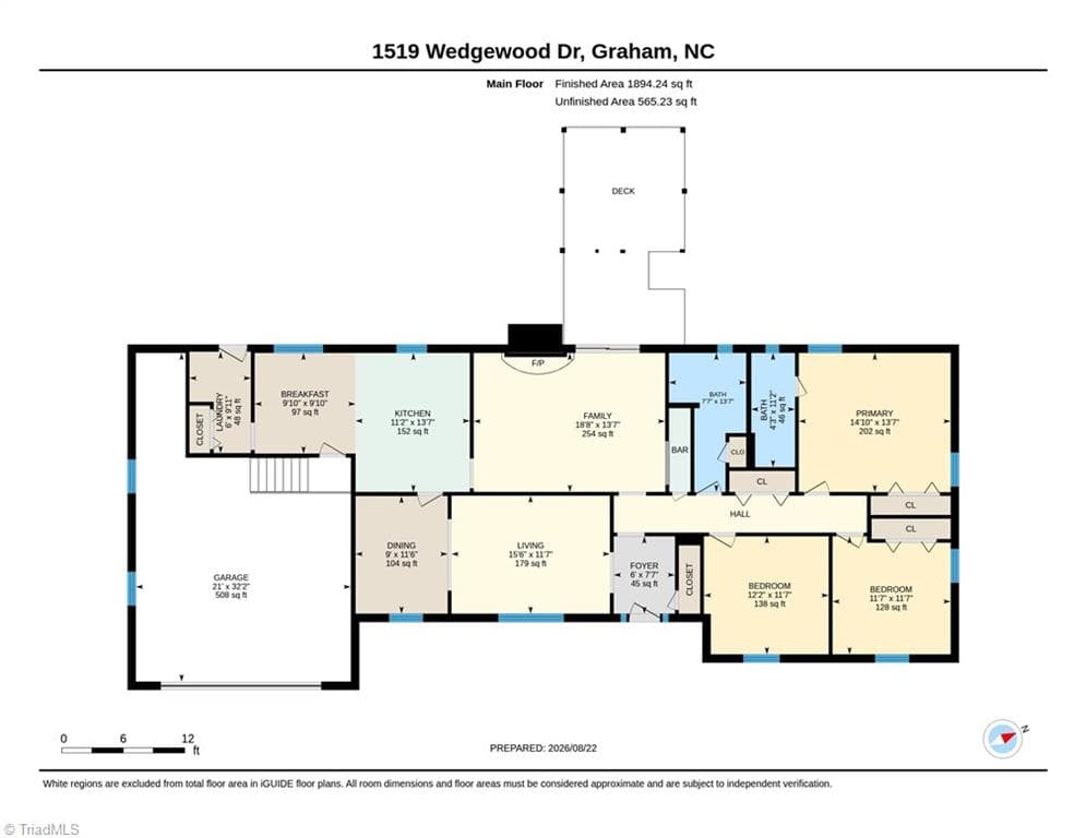 Stick/Site Built at 1519 Wedgewood Drive, Graham NC 27253, photo 46 of 46