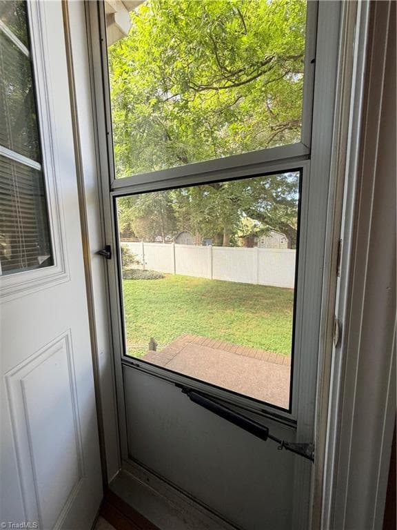 Back yard view from laundry room - 4608 High Point Road, Kernersville NC 27284, Kernersville