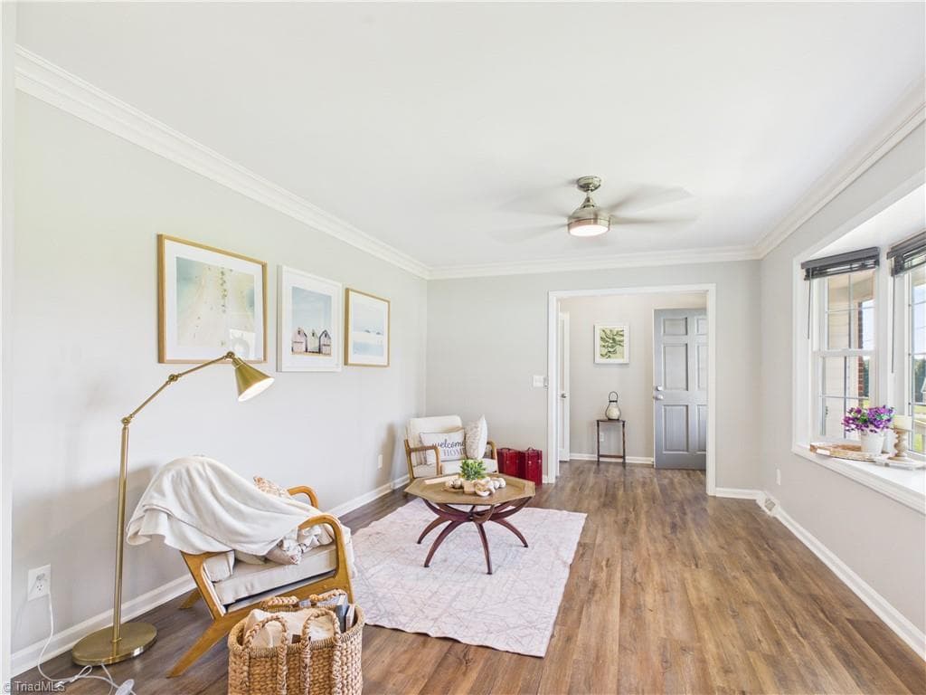Sunlit living room. - 5476 Jesse Small Road, Randleman NC 27317, Randleman