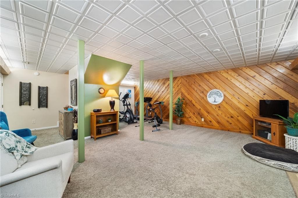 Lower level rec room - lots of room ro roam! - 204 Tullyries Lane, Lewisville NC 27023, Lewisville