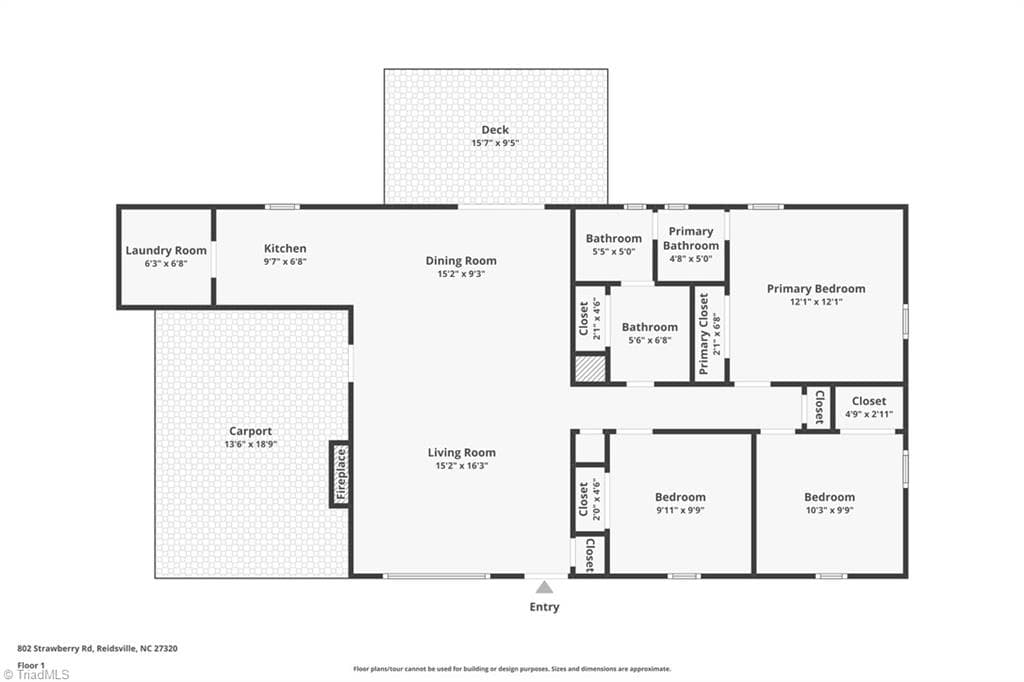 Stick/Site Built at 802 Strawberry Road, Reidsville NC 27320, photo 46 of 46