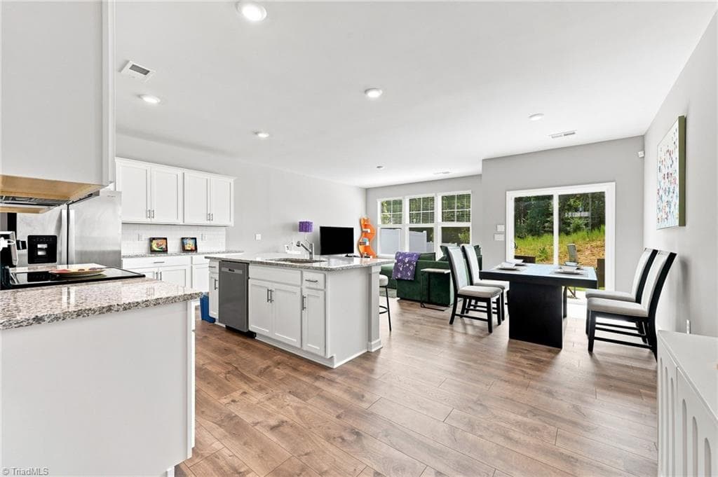 Huge kitchen with island; wide open space! - 1262 Evelynnview Lane, Kernersville NC 27284, Kernersville