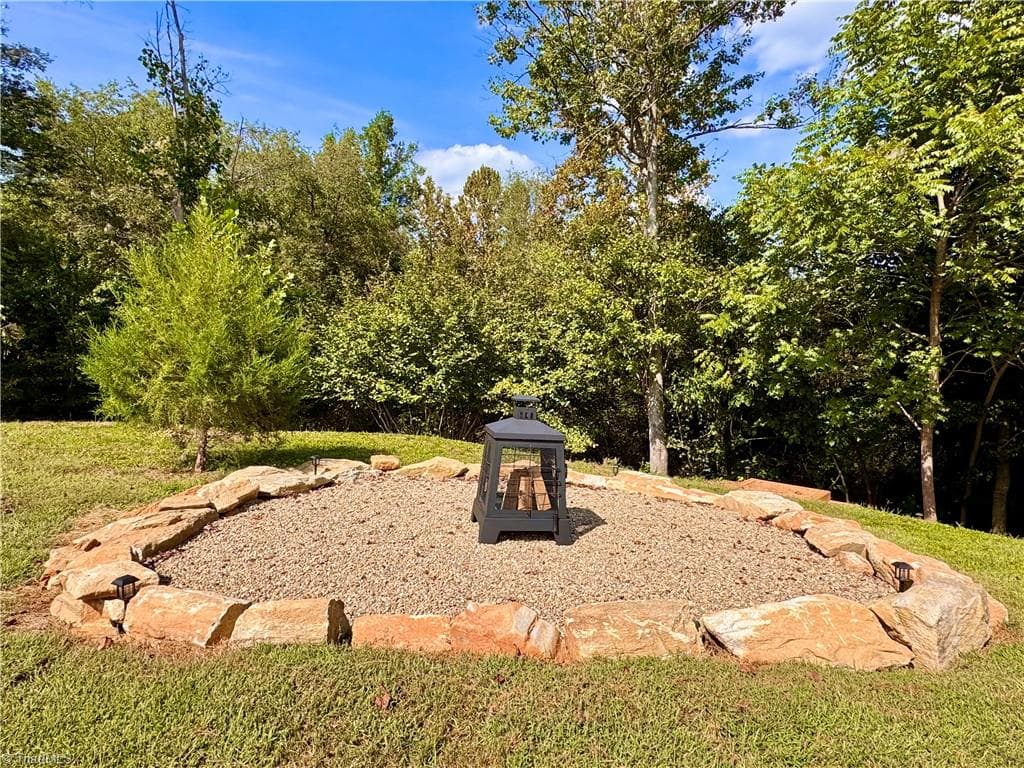 Rock and gravel firepit - 6254 NC Highway 268, Dobson NC 27017, Dobson