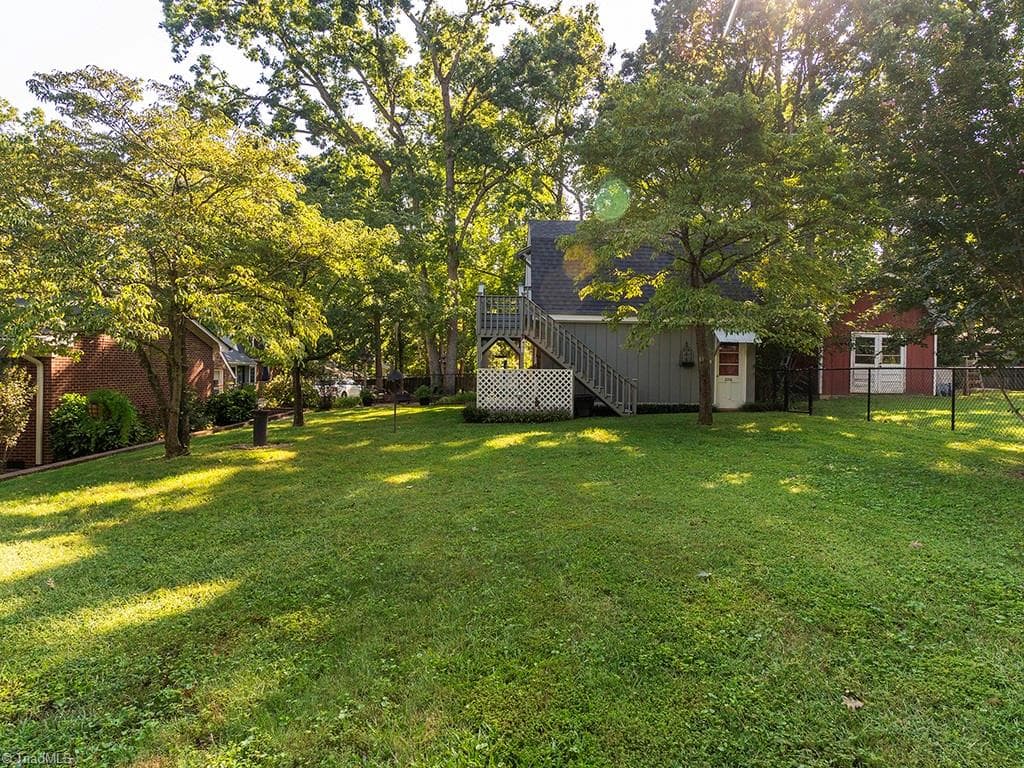 Rear view of yard and Barn - 2216 Canterbury Drive, Burlington NC 27215, Burlington