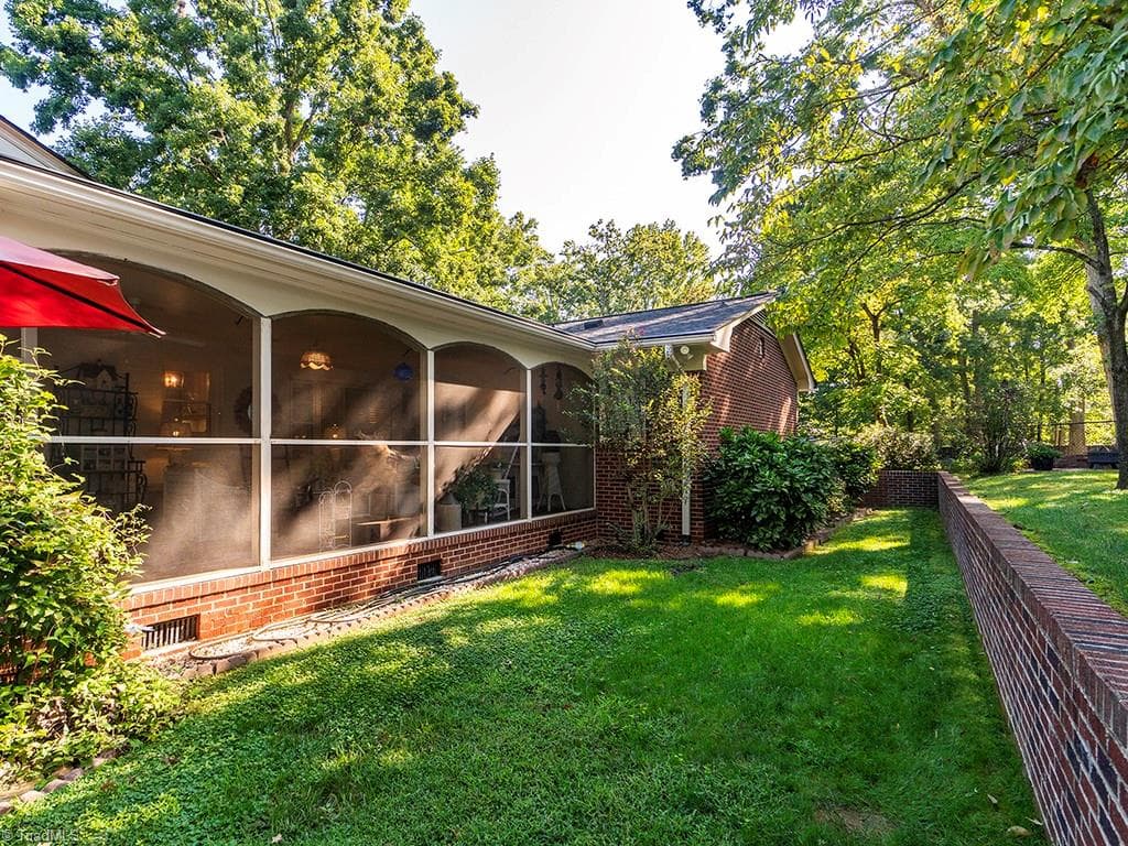 View of Rear Screened Porch - 2216 Canterbury Drive, Burlington NC 27215, Burlington