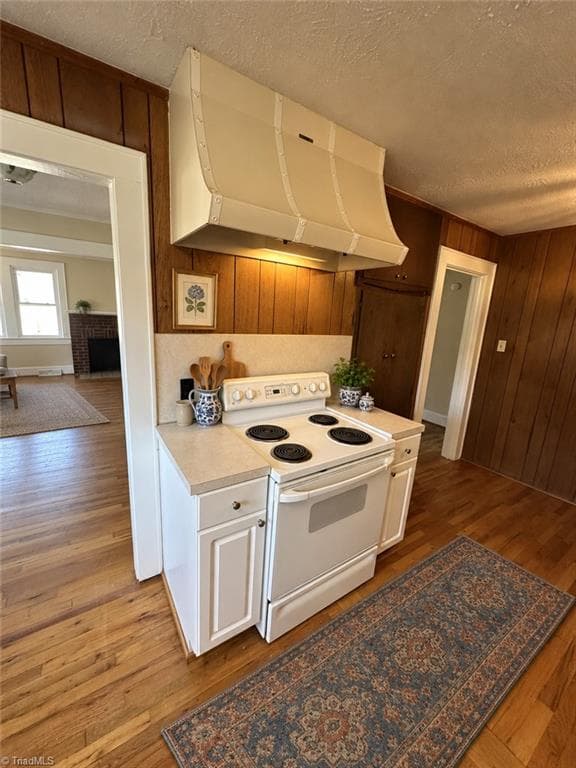 Virtually Staged Kitchen Range/Oven (Vintage Hood is real). - 691 Salisbury Street, Mocksville NC 27028, Mocksville