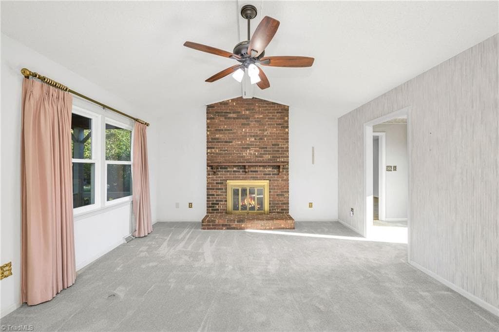 living Room with entrance to Dining Room on right - 196 Lewis Fork Drive, Wilkesboro NC 28697, Wilkesboro