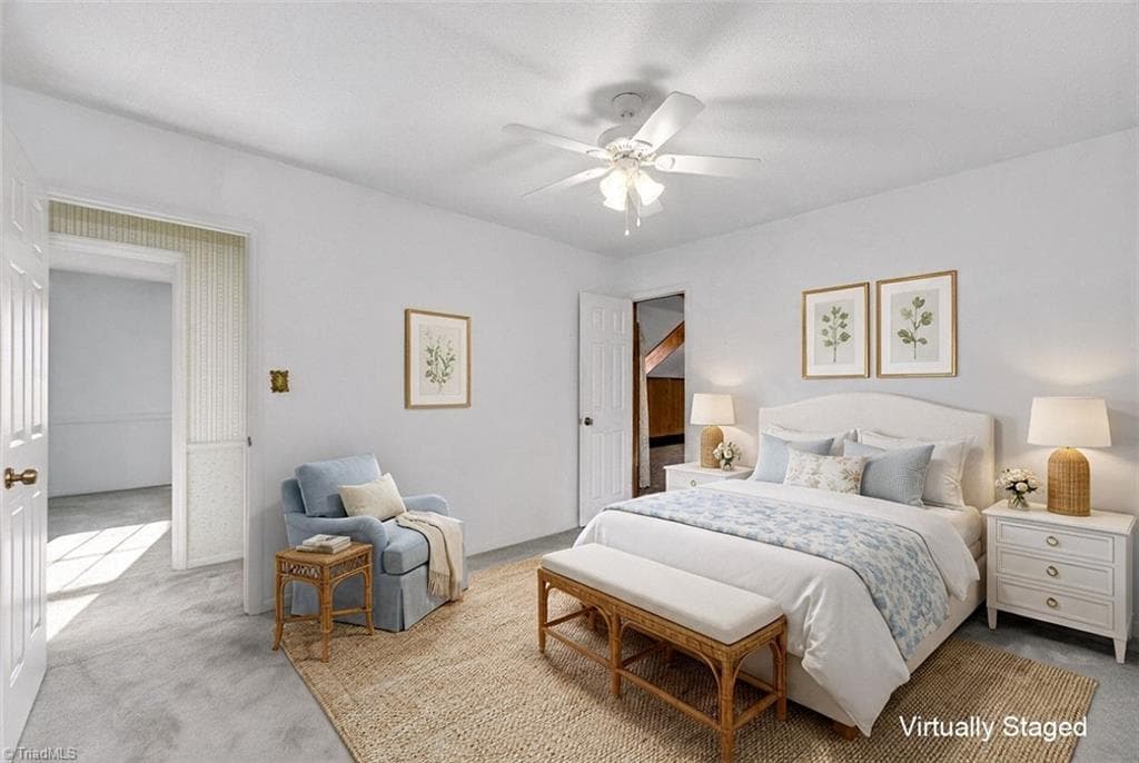 3rd Bedroom Virtually Staged w/furnishings - 196 Lewis Fork Drive, Wilkesboro NC 28697, Wilkesboro