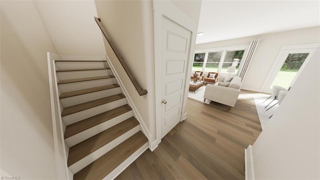 LVP Stairs to Second Floor Virtual Representation - 9223 Stoney River Lane, Kernersville NC 27284, Kernersville