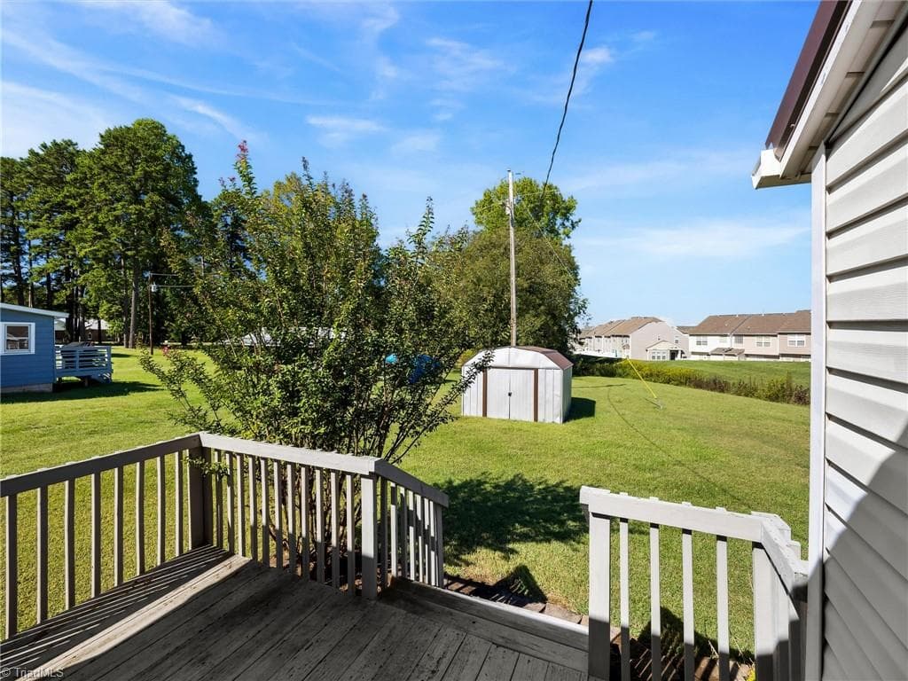 Deck off back entrance overlooking large back yard - 24 Forest Hill Road, Lexington NC 27295, Lexington
