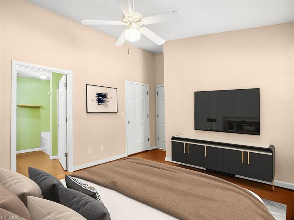 Primary bedroom staged - 101 Oakmont Circle, Archdale NC 27263, Archdale