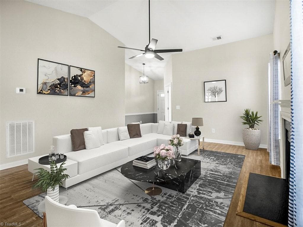 Living room staged - 101 Oakmont Circle, Archdale NC 27263, Archdale