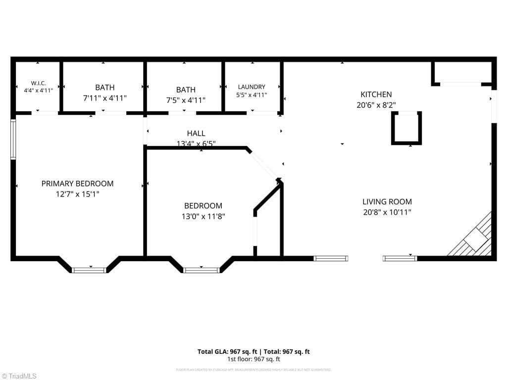 Floorplan. - 5928 W Friendly Avenue # M, Greensboro NC 27410, Greensboro