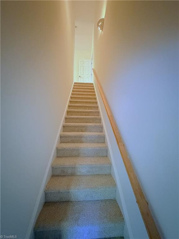 Stairs going directly from garage to bonus room - 1242 Blackberry Ridge Road, High Point NC 27265, High Point
