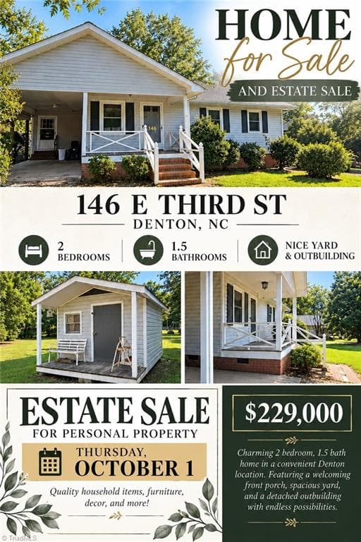 Stick/Site Built at 146 E 3rd Street, Denton NC 27239, photo 14 of 14