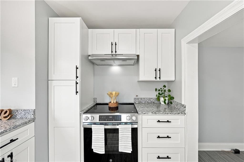 Custom cabinetry; Brand new stove - 1113 Benjamin Benson Street, Greensboro NC 27406, Greensboro