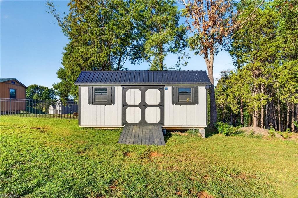 Backyard outbuilding for extra storage - 117 Scenic View Trail, Madison NC 27025, Madison