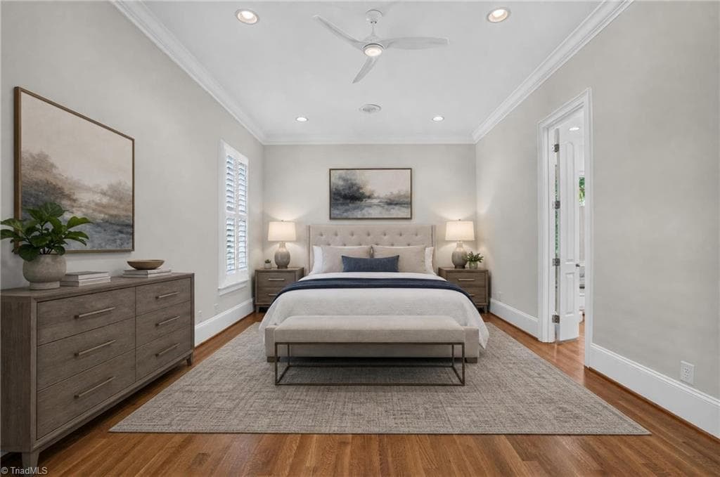Primary Bedroom - Virtually Staged - 1018 Lochshire Drive, Burlington NC 27215, Burlington