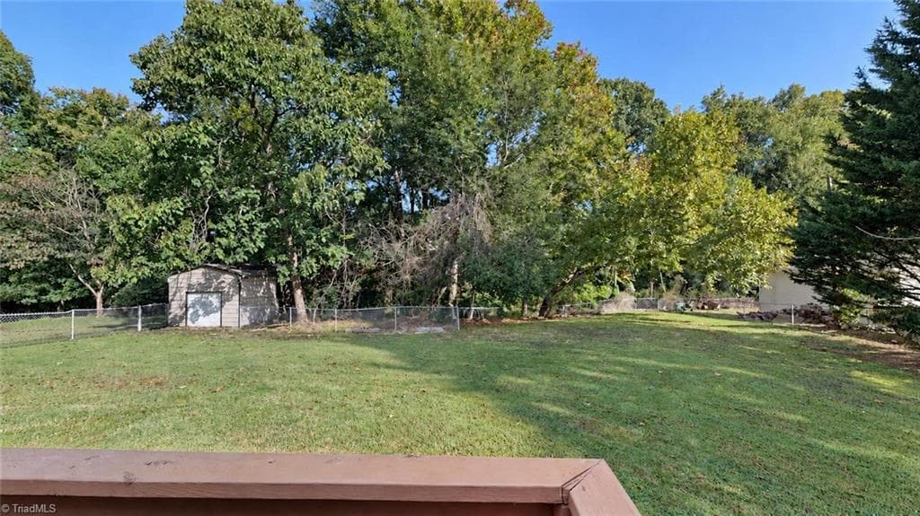 Looking out to the huge flat yard - 1823 Bantry Trail, Kernersville NC 27284, Kernersville