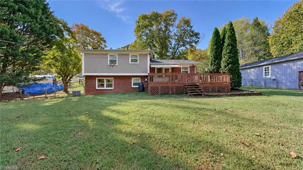 Looking back toward the home from the back yard. - 1823 Bantry Trail, Kernersville NC 27284, Kernersville