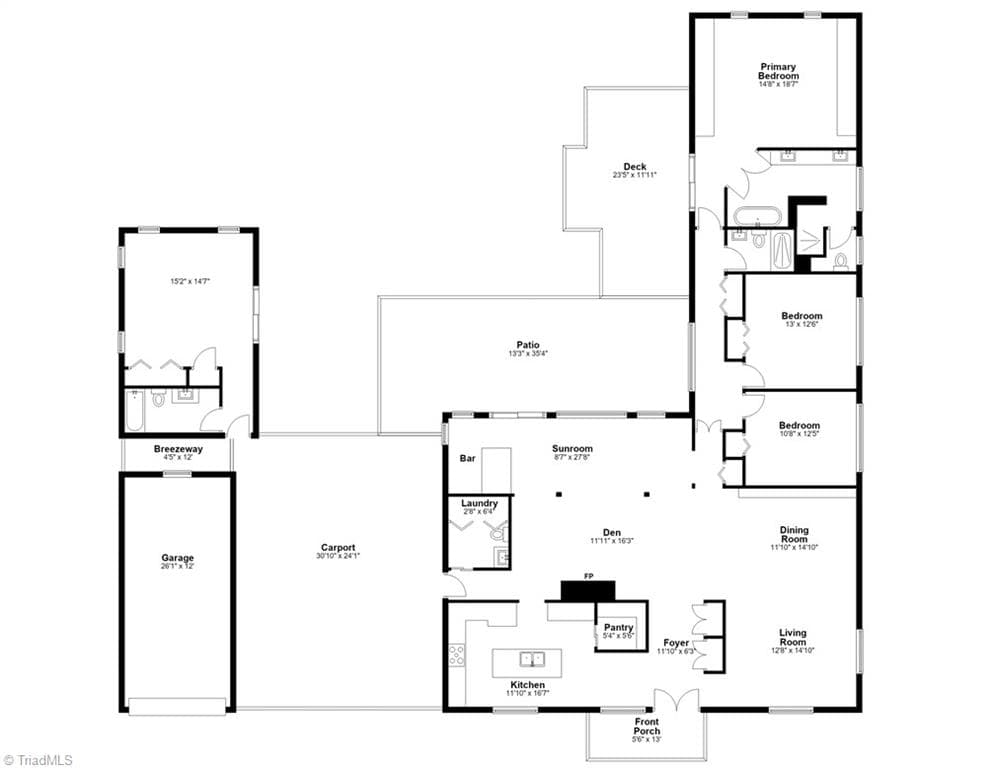 Stick/Site Built at 611 Burning Tree Circle, High Point NC 27265, High Point, photo 95 of 98