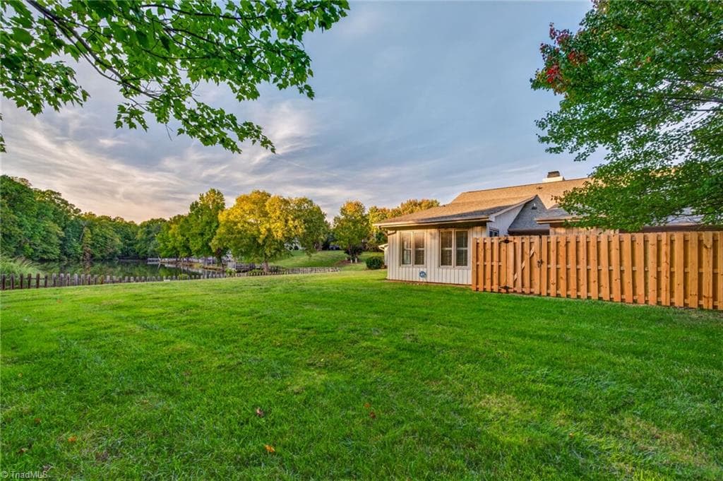 Privacy fenced patio - 4407 Cove Cay Lane, Greensboro NC 27410, Greensboro