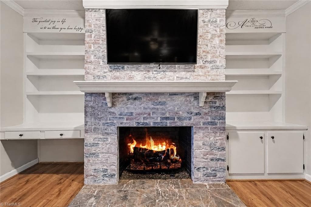 built ins and fireplace - 205 Beechwood Drive, Mocksville NC 27028, Mocksville