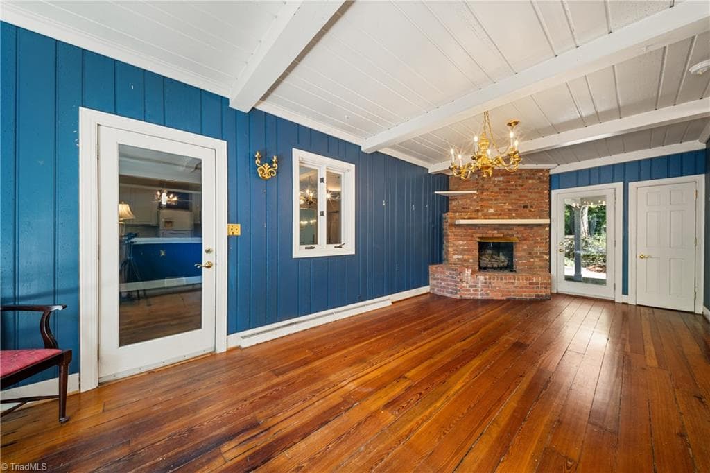 Keeping Room - Doors to garage and patio - 1051 Vernon Avenue, Winston-Salem NC 27106, Winston-Salem