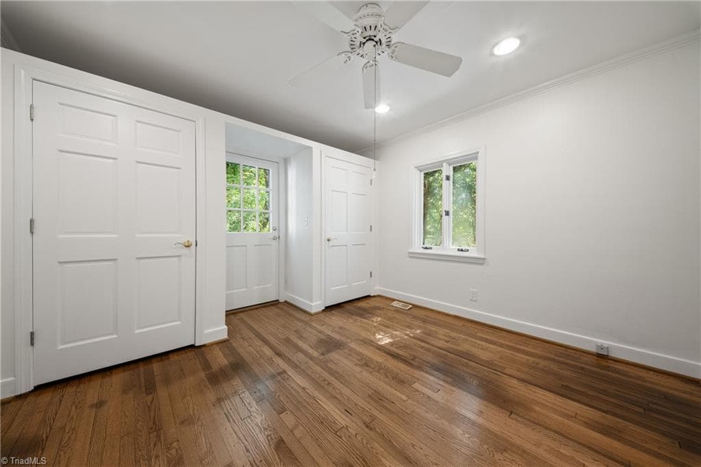 2nd Bedroom with door to deck and backyard - 1051 Vernon Avenue, Winston-Salem NC 27106, Winston-Salem