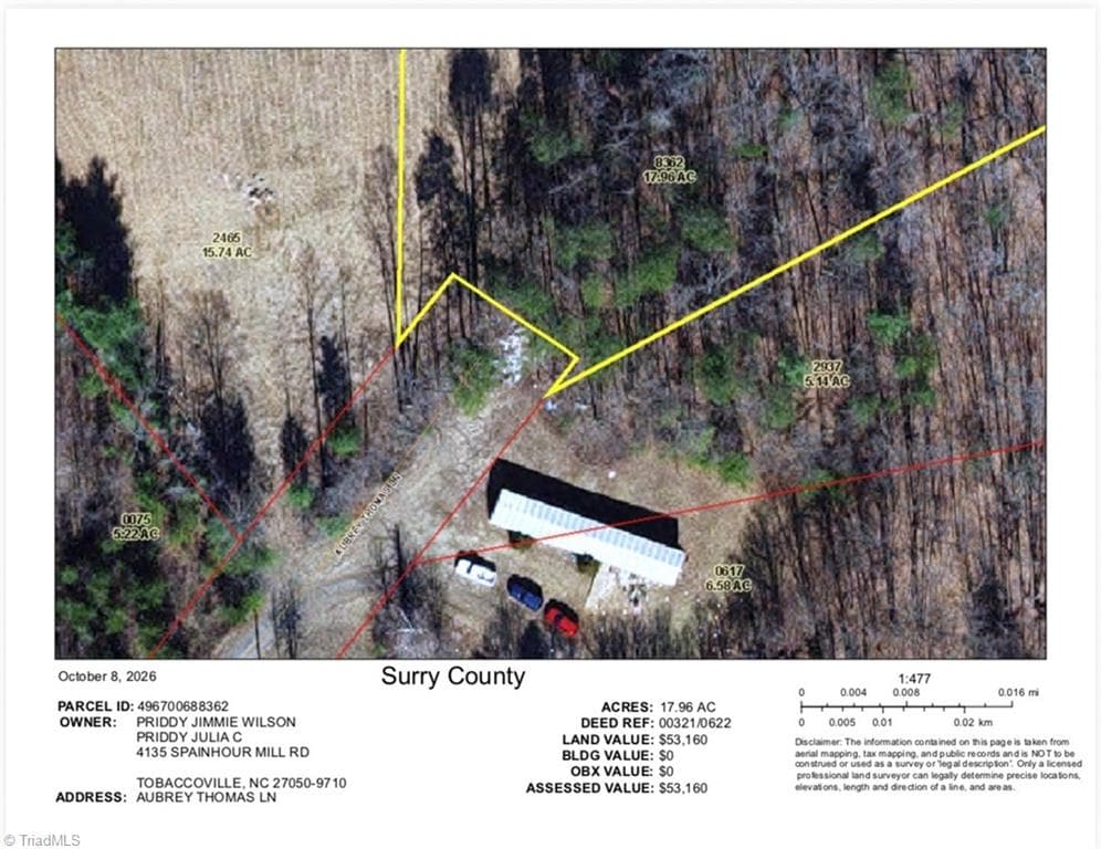 Single Family Residence at 17.96 Acres Aubrey Thomas Lane, Dobson NC 27017, Dobson, photo 3 of 4