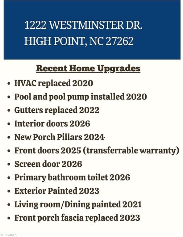 Stick/Site Built at 1222 Westminster Drive, High Point NC 27262, High Point, photo 44 of 44
