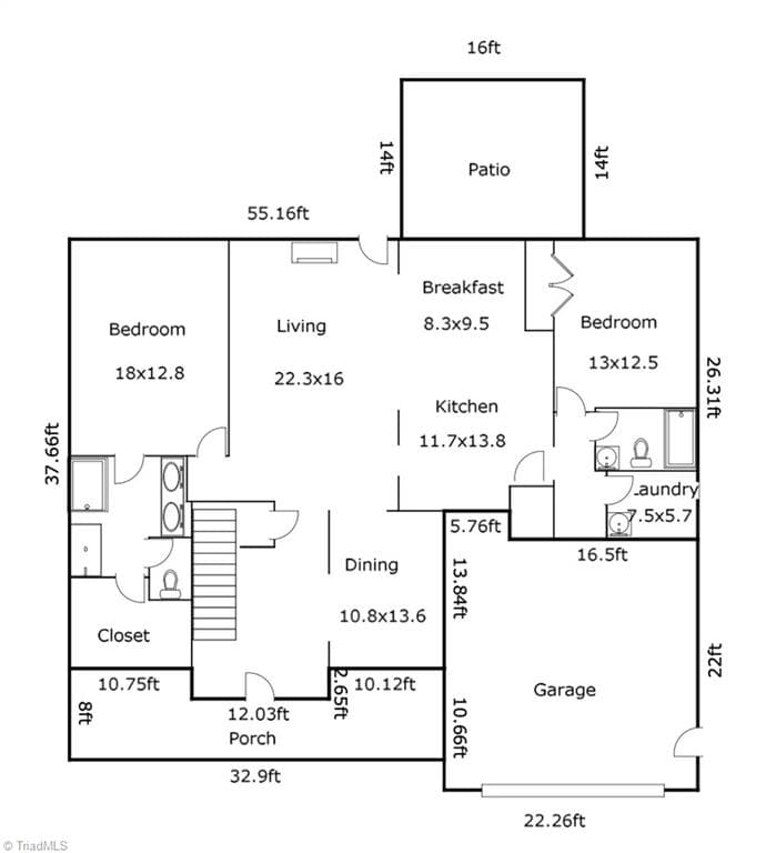 Stick/Site Built at 8204 Barbelo Drive, Stokesdale NC 27357, photo 44 of 45