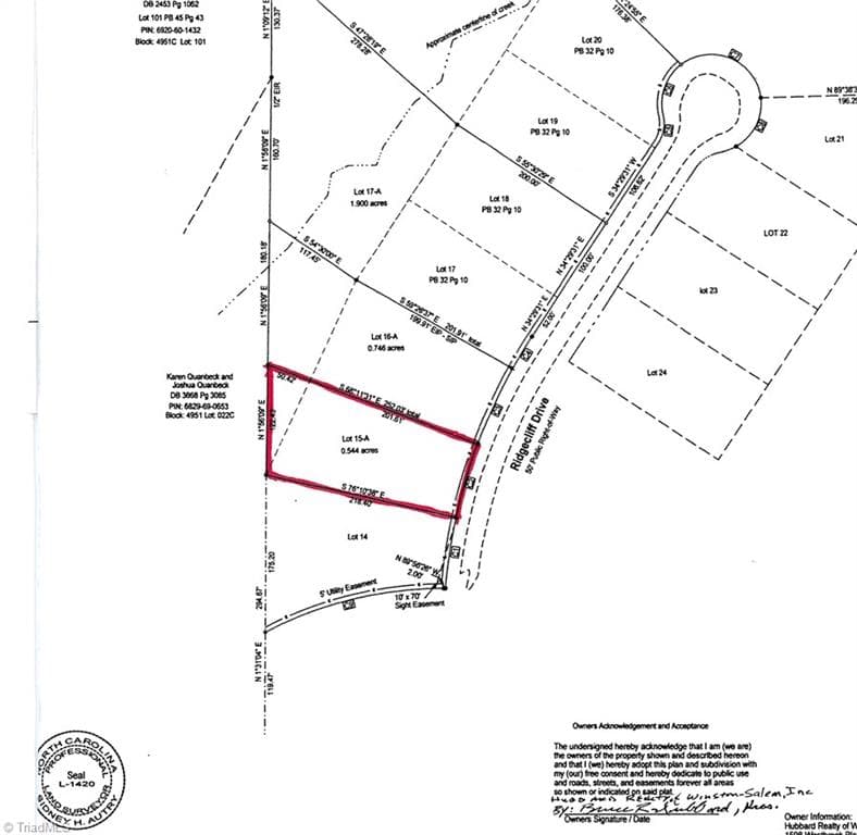 0 Ridgecliff Drive, Rural Hall NC 27045