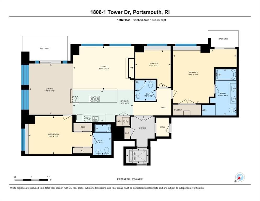 Condominium at 1 Tower Drive UNIT 1806, Portsmouth, photo 48 of 49