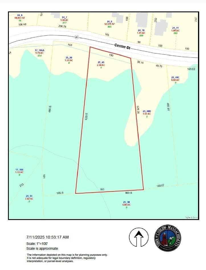 Agriculture at 0 Center St – Map 25, Parcel 49, Ludlow MA 01056, photo 9 of 9