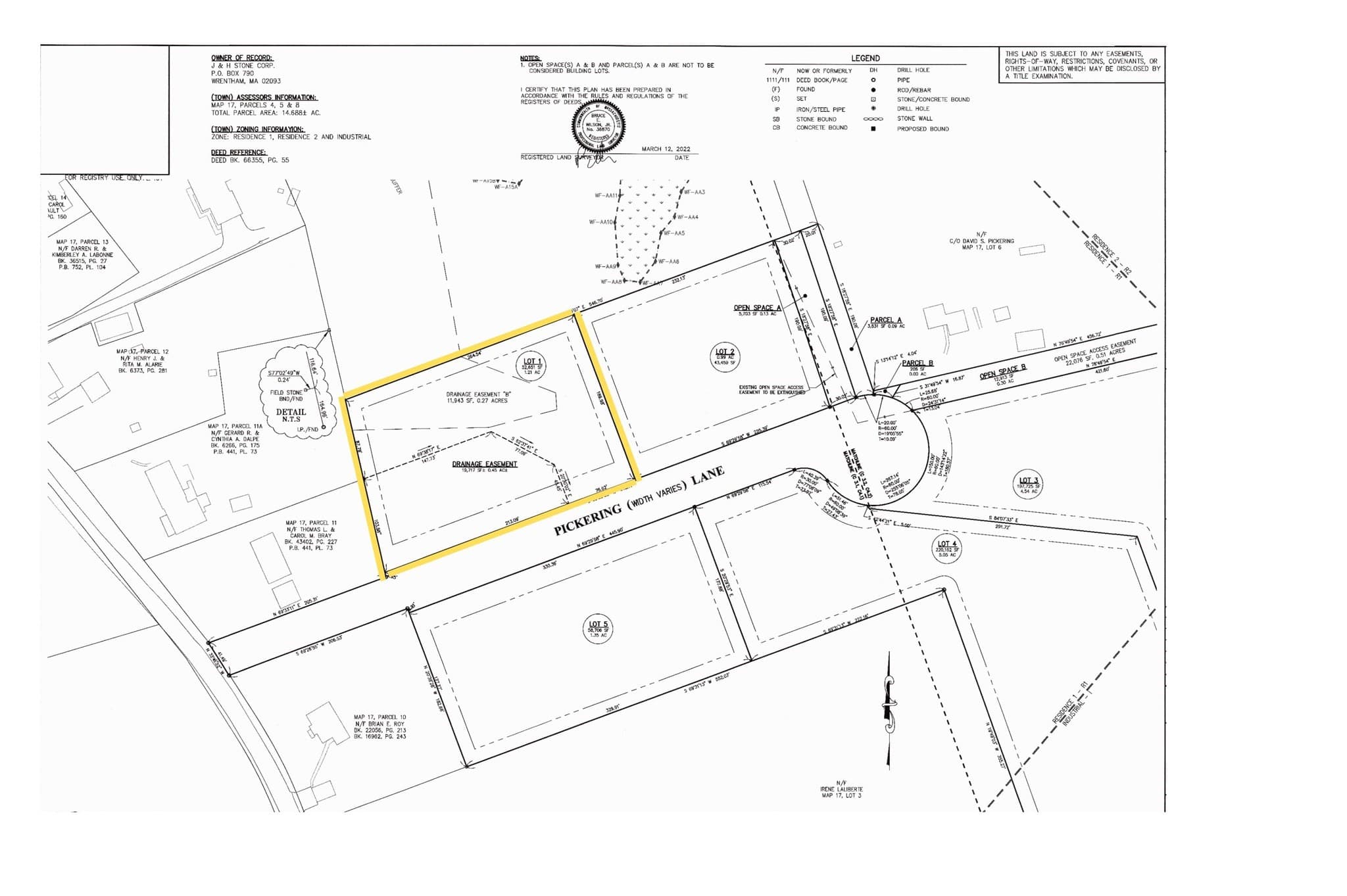 Lot 1 Pickering Road, Blackstone MA 01504