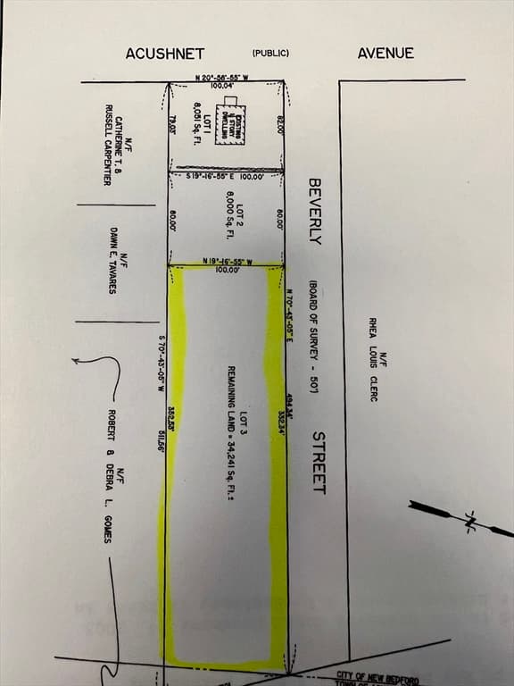 Lot 3 Beverly St, New Bedford MA 02745