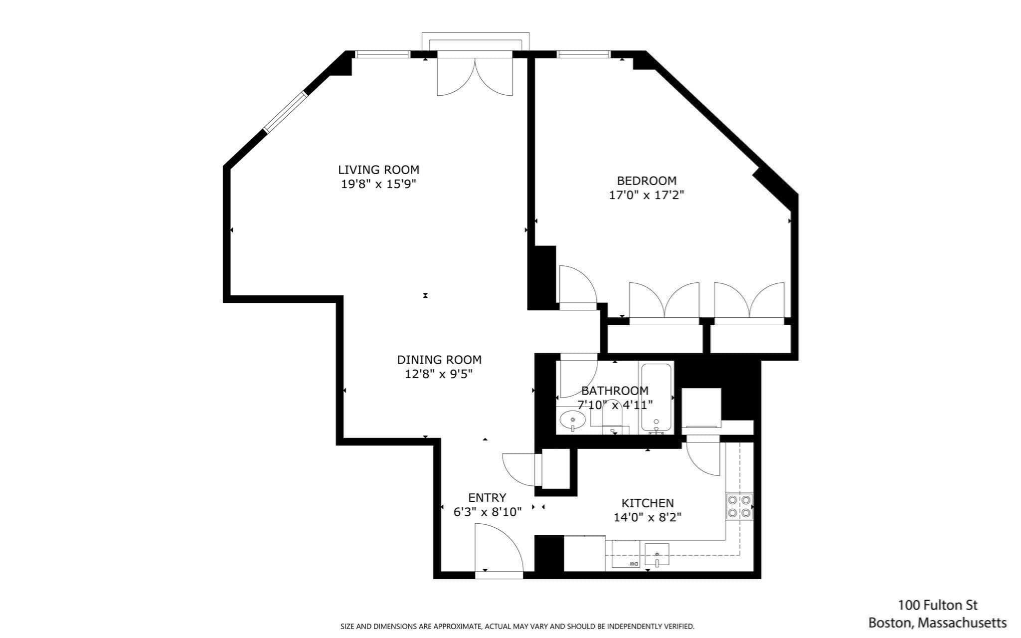 Condominium at 100 Fulton St # 3Q, Boston MA 02109, photo 9 of 25