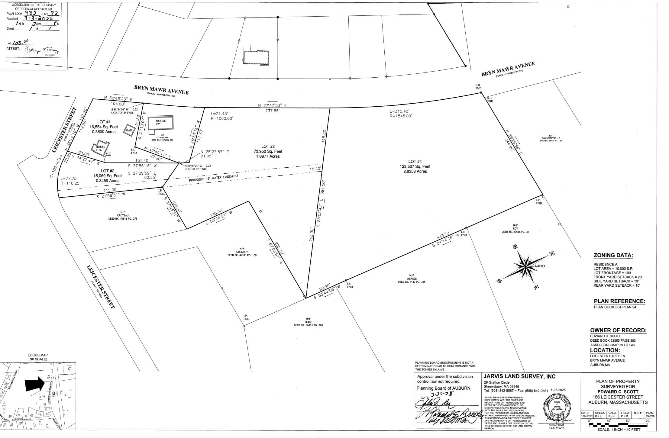 Lots 2,3,4 Leicester St., Auburn MA 01501