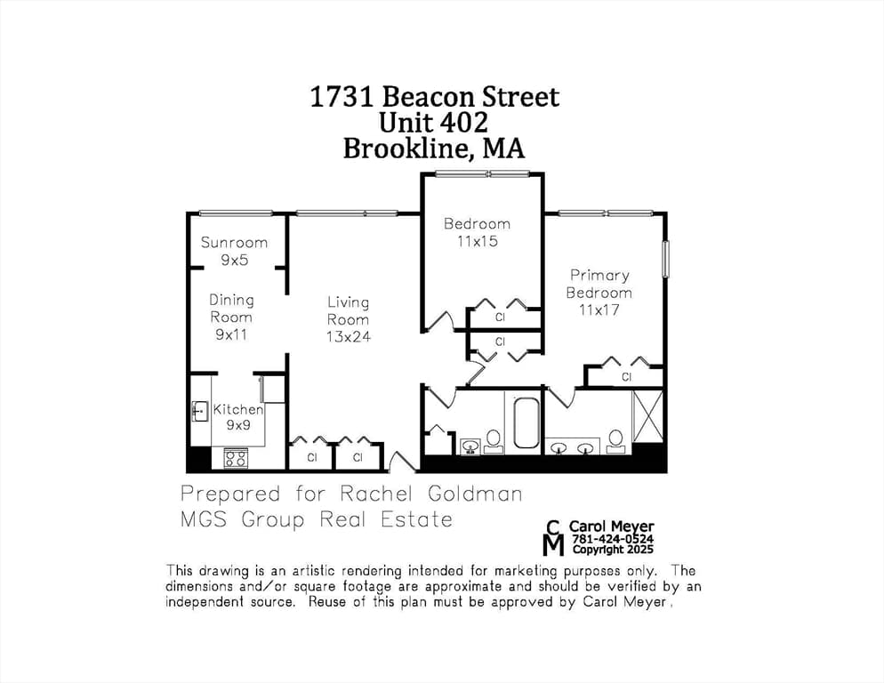 Condominium at 1731 Beacon St # 402, Brookline MA 02445, photo 14 of 14